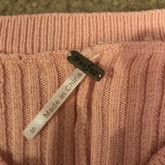 🍍🍍NWOT High Low V-Neck Sweater Pink sz S🍍🍍 - Picture 6 of 6
